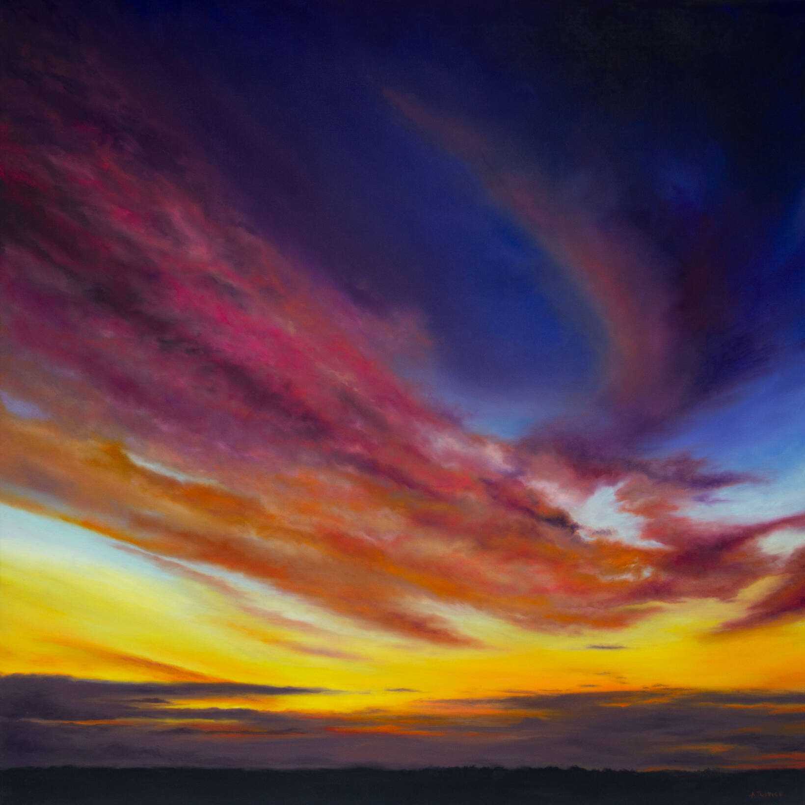 AJ Set the night on fire 75cmx75cm