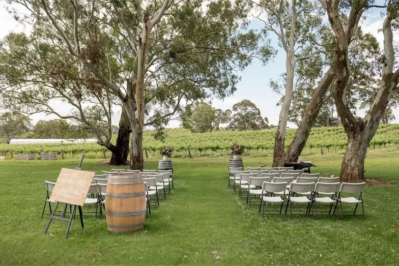 Outdoor ceremony space barossa valley wedding venue lambert estate angaston